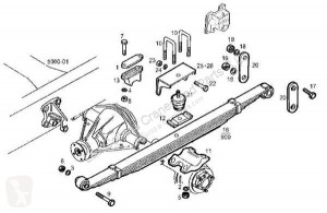 Iveco Daily Ressort à lames Ballesta Eje Trasero Derecho I 40-10 W pour camion I 40-10 W truck part used