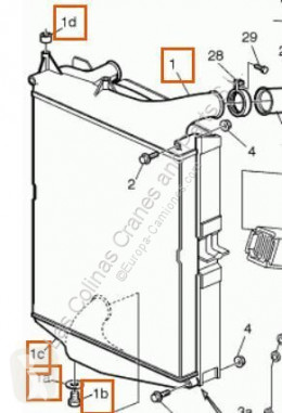 Volvo FM Refroidisseur intermédiaire Intercooler 7 7/290 pour camion 7 7/290 refroidissement occasion