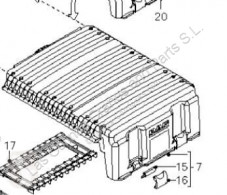 Batterie DAF Boîtier de batterie Tapa Baterias XF 105 FA 105.510 pour tracteur routier XF 105 FA 105.510