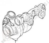 Pièces détachées PL DAF Turbocompresseur de moteur Turbo XF 105 FA 105.510 pour camion XF 105 FA 105.510 occasion
