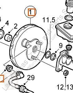 Repuestos para camiones frenado freno a disco disco de freno Disque de frein Servofreno Saab 9-3 Berlina (2003->) 2002 pour automobile Saab 9-3 Berlina (2003->) 2002