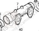 DAF Collecteur Colector Escape XF 105 FA 105.460 pour camion XF 105 FA 105.460 truck part used