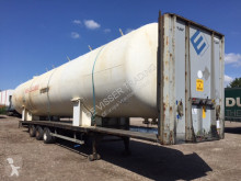 - Gas, Gaz, LPG, GPL, Propane, Butane tank - on flatbed trailer ID 1.115 Cisterna, cuba, depósito de agua usada