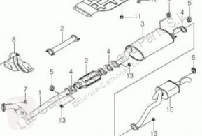 Pot d'échappement 2.7 270 Xdi Exe pour voiture SsangYong Rexton (04.2003->) выхлопная труба б/у