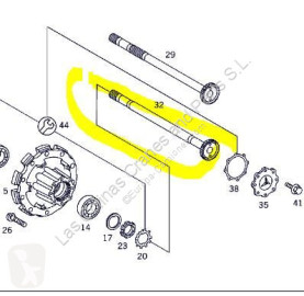 Transmission hjulaxel
