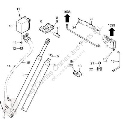 Pièces poids lourds DAF Vérin hydraulique pour...