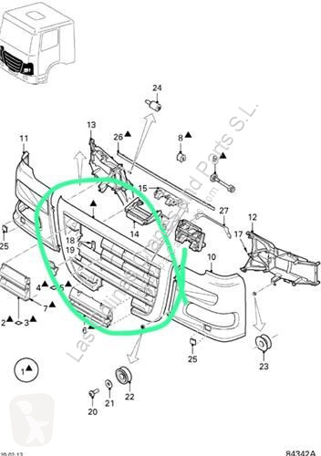 Peças pesados DAF Calandre pour tracteur...