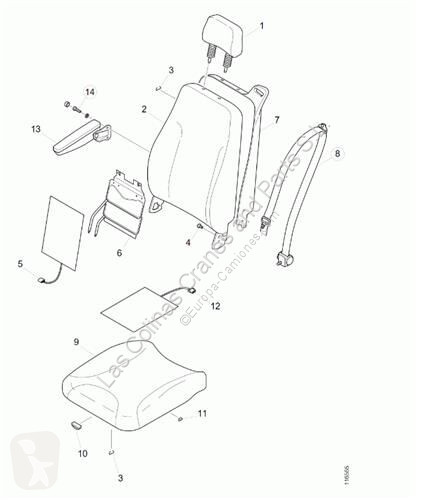 Peças pesados Scania Siège pour camion P94