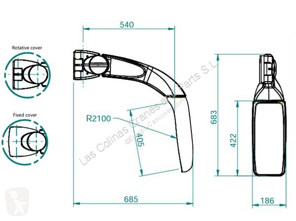 Reservdelar lastbilar MAN Rétroviseur pour camion