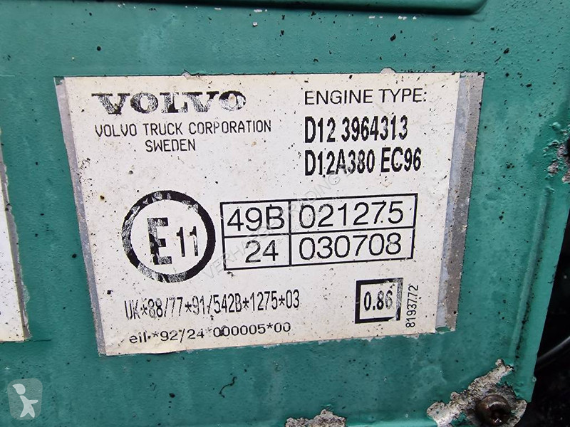 Náhradní díly pro kamiony Volvo D12A380/1850 EC96