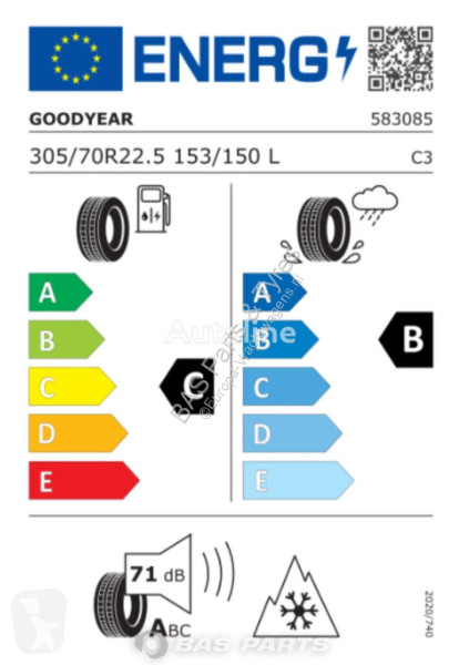 Reservdelar lastbilar Goodyear 305/70R22.5 KMAX...