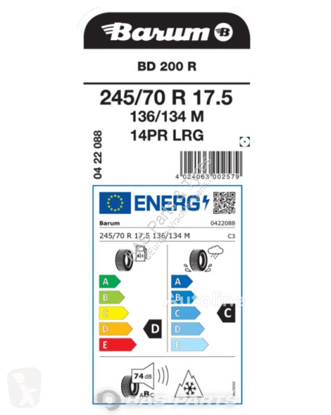 Reservdelar lastbilar Barum 245/70R17.5 BD200 R...