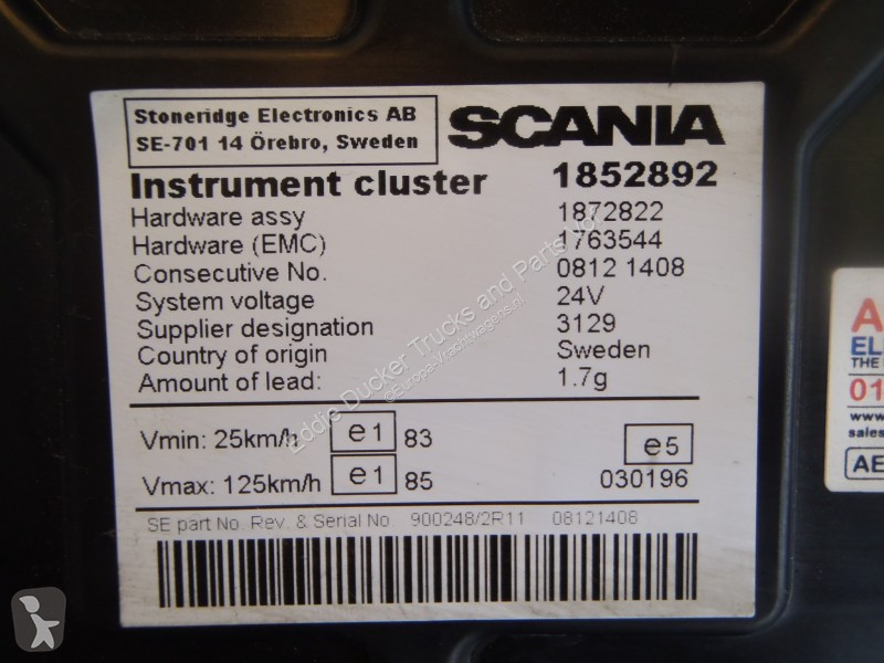 Vrachtwagenonderdelen Scania 1852892 DASHBOAD...