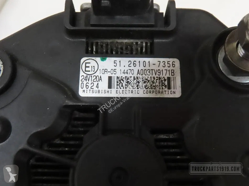 Peças pesados MAN 51.26101-7356 Dynamo 120A