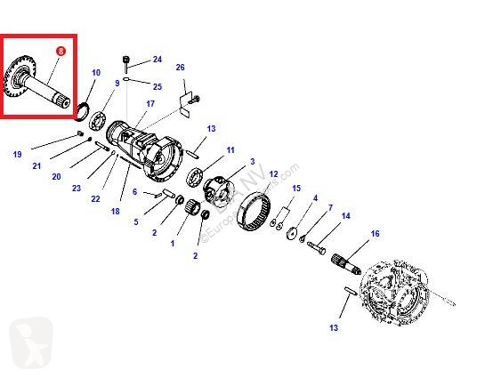 Pièces poids lourds Komatsu WA480-8 SHAFT...