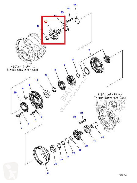 Pièces poids lourds Komatsu WA800-8 SHAFT...