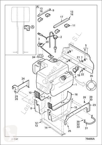 قطع غيار الآليات الثقيلة DAF Réservoir AdBlue...
