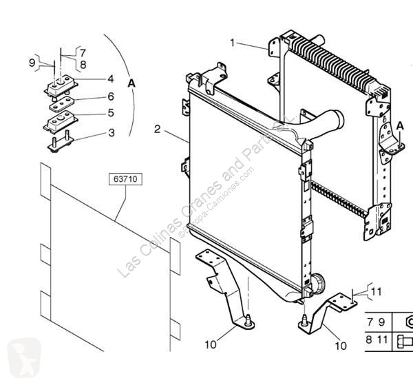 قطع غيار الآليات الثقيلة Renault Radiateur de...