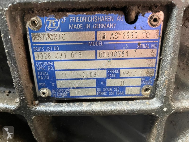 قطع غيار الآليات الثقيلة Terberg ZF 16AS2630 TO...