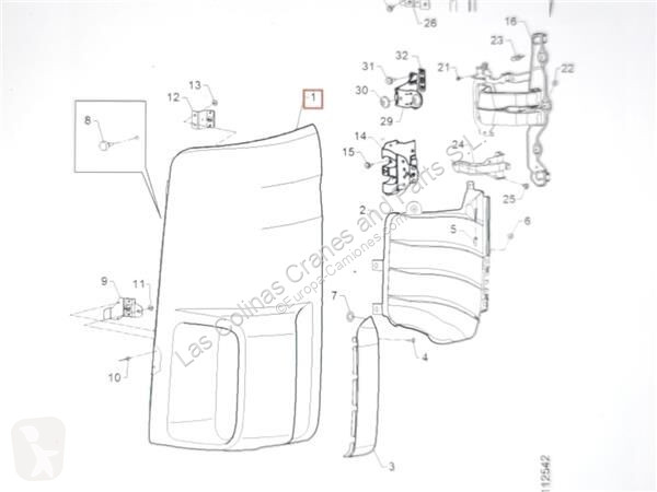 قطع غيار الآليات الثقيلة Scania Panneau d'angle...