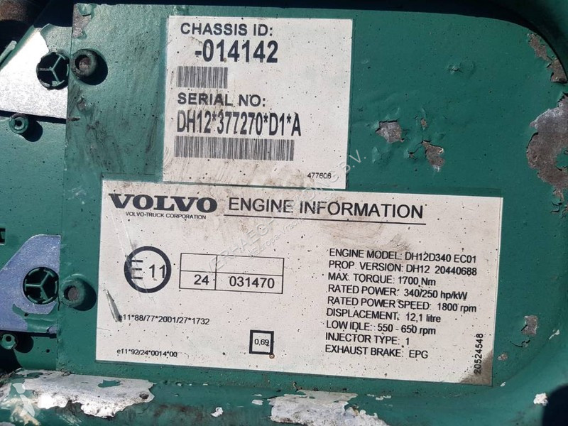 Reservdelar lastbilar Volvo DH12D 340 EC01