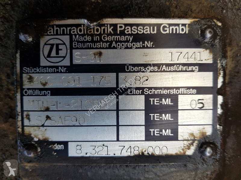 Pièces poids lourds ZF S91