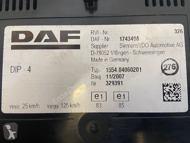 Náhradní díly pro kamiony DAF 1743498 DASHBOARD