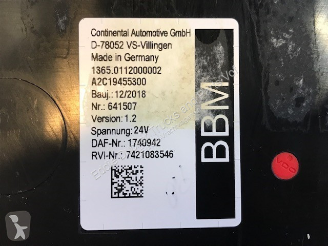 Náhradní díly pro kamiony DAF 1740942 BBM ECU...