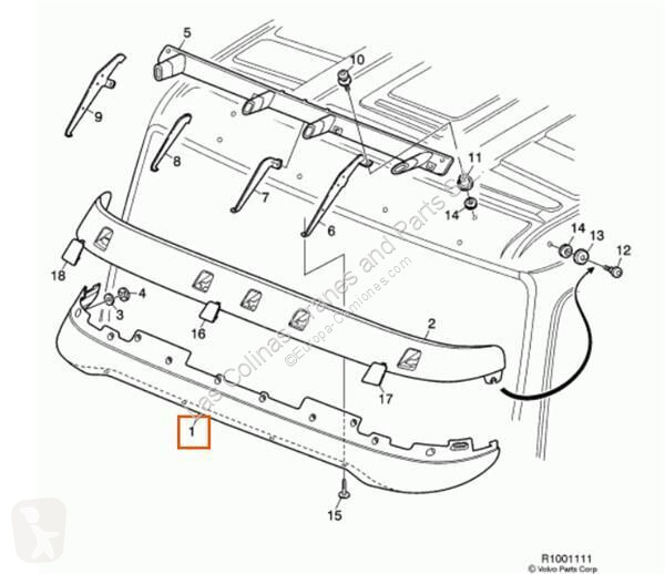 قطع غيار الآليات الثقيلة Volvo Pare-soleil...