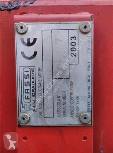 Pièces poids lourds Fassi Châssis Grua Brazo...