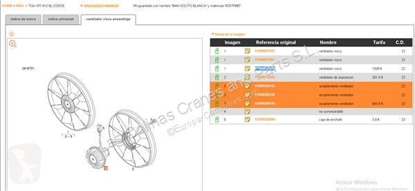 Reservdelar lastbilar MAN Visco-coupleur...