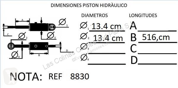 Piese camioane  Vérin hydraulique pour camion