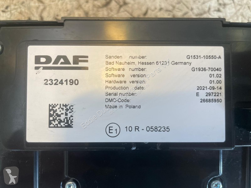 Pièces poids lourds DAF 2324190 KLIMAAT...