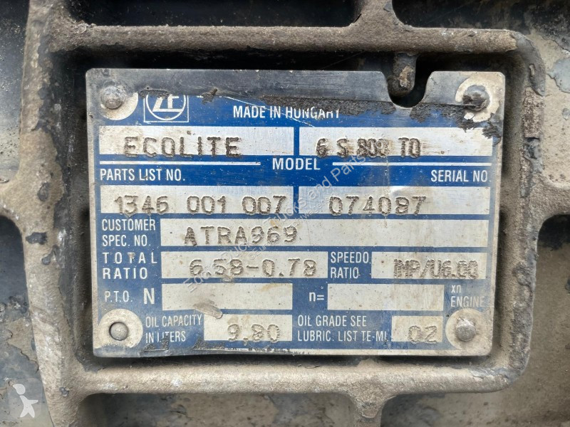 Pièces poids lourds DAF 557 ZF ECOLITE 6S800 TO...