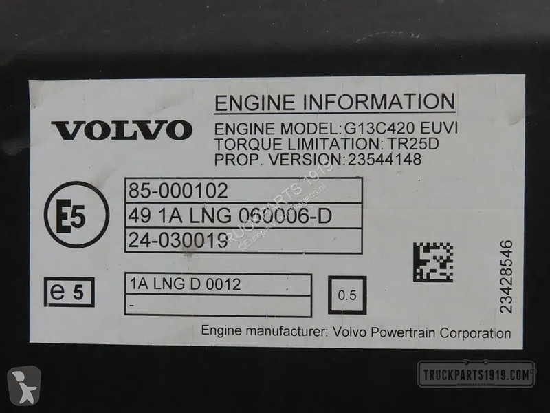 Reservdelar lastbilar Volvo Motor G13C420 E6