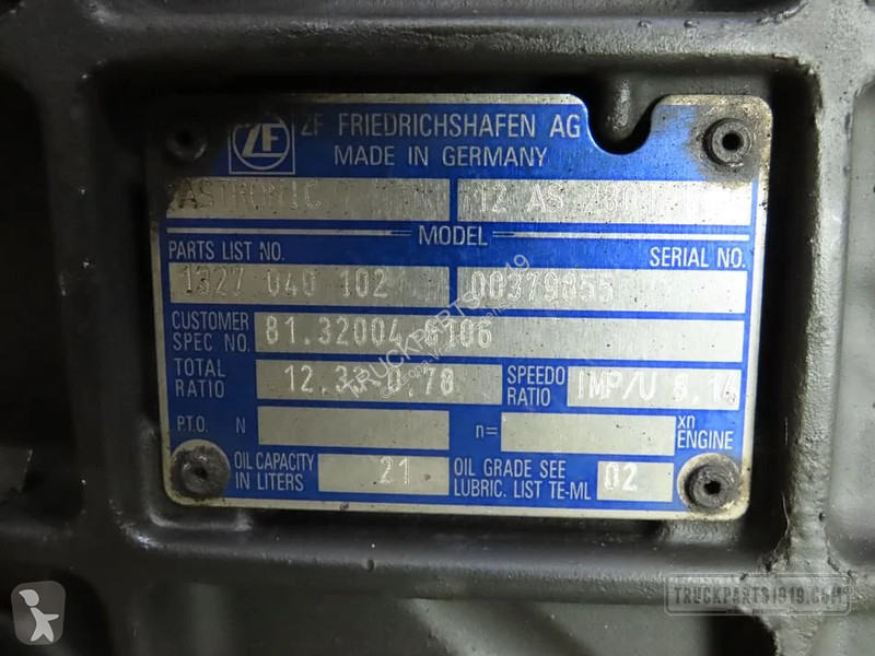 Reservdelar lastbilar MAN Gearbox & Clutch...
