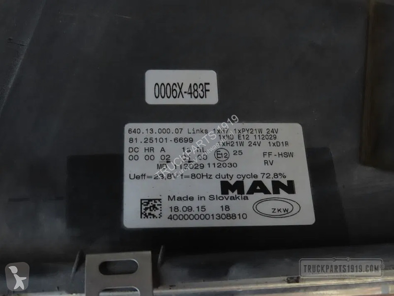 Peças pesados MAN 81.101.6699 | Koplamp Li.