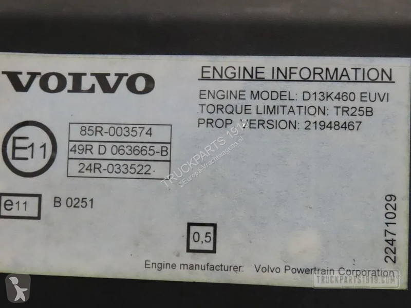 Reservdelar lastbilar Volvo 22070191 Motor D13K E6