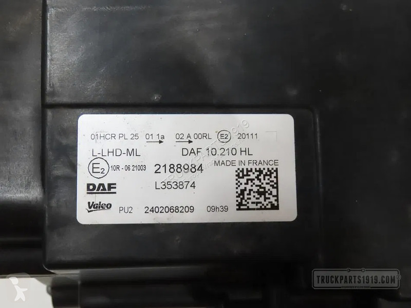 Vrachtwagenonderdelen DAF 2188984 Koplamp Li.
