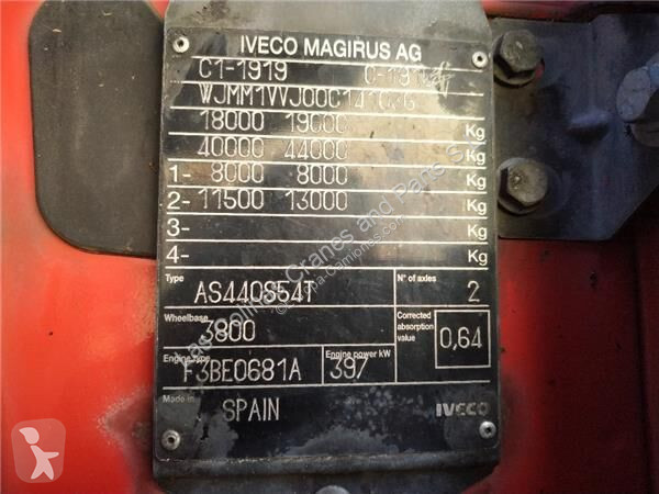 قطع غيار الآليات الثقيلة Iveco Cabine 504058418...