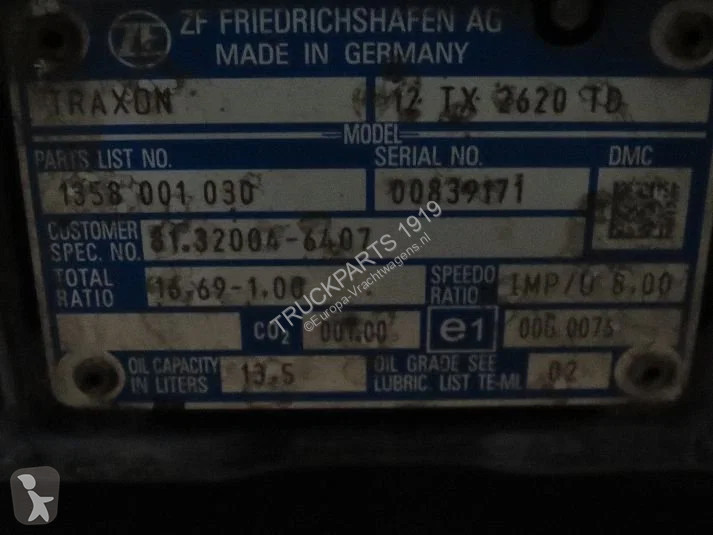 Pièces poids lourds ZF 81320046407...