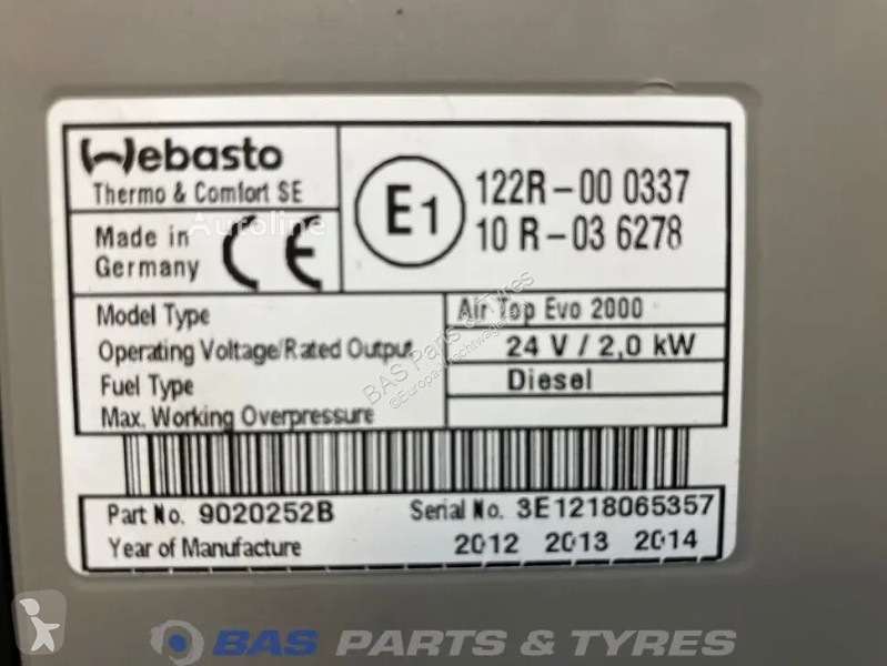 قطع غيار الآليات الثقيلة Webasto T-Serie AirTop...