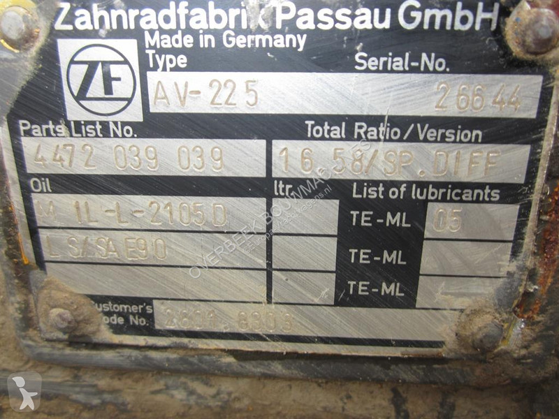 Запчасти для грузовика ZF AV-225 - Axle...