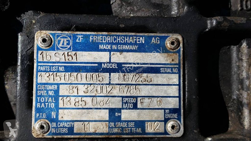 Reservdelar lastbilar ZF 16S151