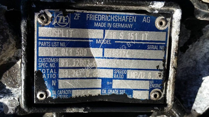 Reservdelar lastbilar ZF ecosplit 16S151IT