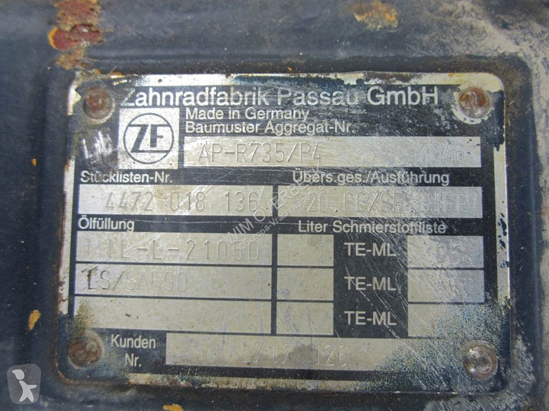 قطع غيار الأشغال العمومية ZF AP-R735/P4 -...