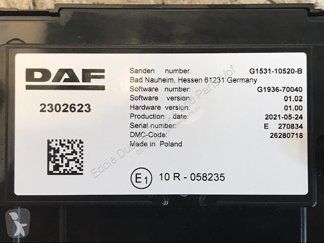 Náhradní díly pro kamiony DAF 2302623-2324191...