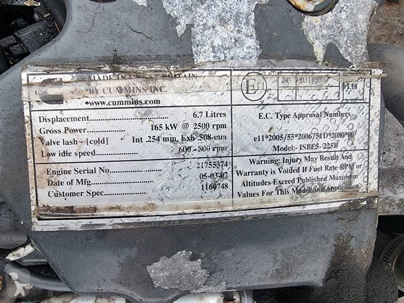 Pièces poids lourds Cummins ISBE5-225B