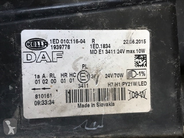 Náhradní díly pro kamiony DAF 1939778 KOPLAMP...