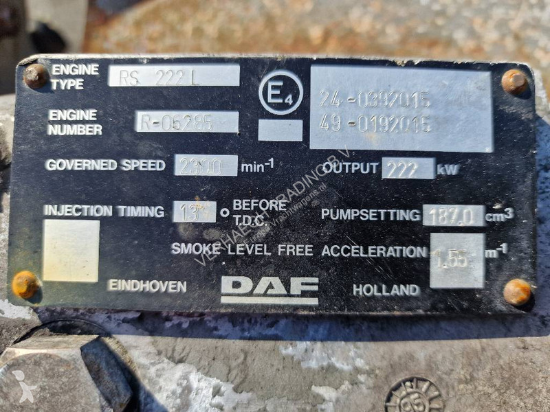 Pièces poids lourds DAF RS 222 L